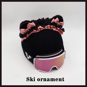 Lace Bear Headband Ski Helmet Cover Accessory