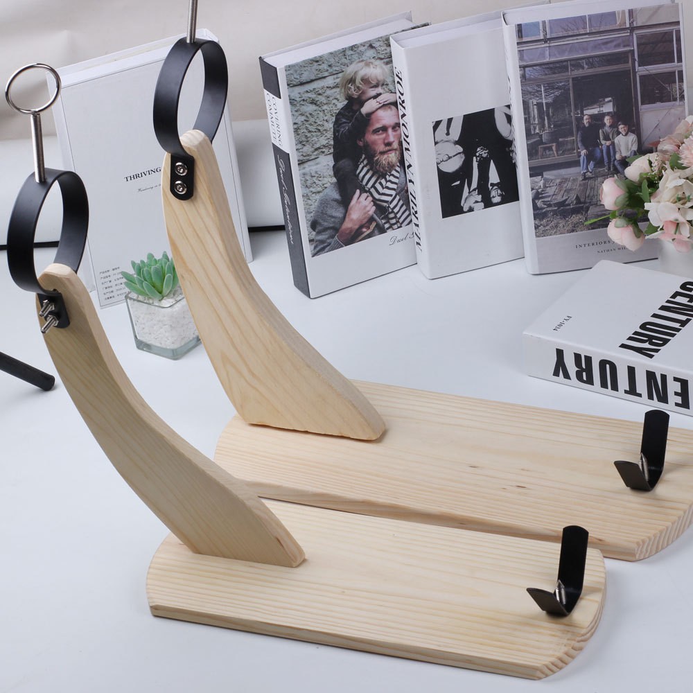 En stock Soporte de jamón español de madera maciza tamaño pequeño jamón pierna de cordero soporte de corte profesional soporte de pino estante de corte fijo