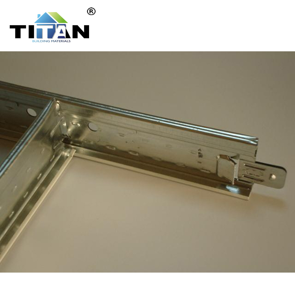 Exportación Ruanda Tablón de pintura para hornear en forma de T quilla de acero ligero Techo Tablero de yeso Materiales de construcción Tablón de pared divisoria