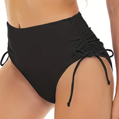 Pure Color Side Tied Triangle Swimsuit Sexy Bikini Single Piece Swimsuit for Women from Huludao