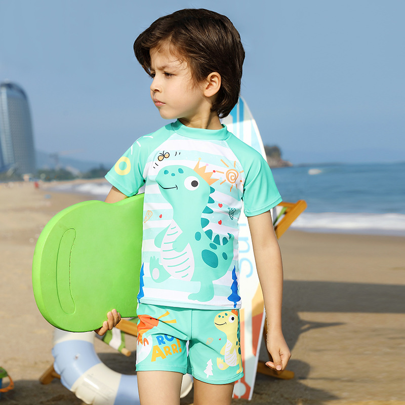 2024 New Children's Swimsuit Boys Cartoon Printed Split Swimsuit Quick-drying Hot Spring Swimsuit Swimsuit suit Trunks