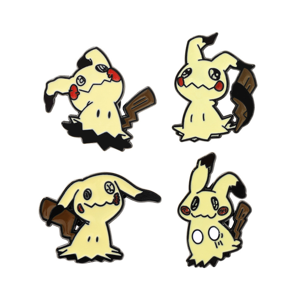 Broche de dibujos animados creativo europeo y americano divertido emoji de parodia de Halloween insignia de Pokémon