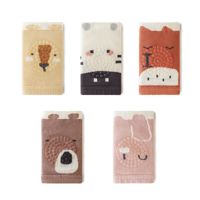 2024 primavera nueva almohadilla de rodilla para niños delgada de dibujos animados bebé gateando equipo de protección gateando resistente a las caídas antideslizante funda de almohadilla protectora