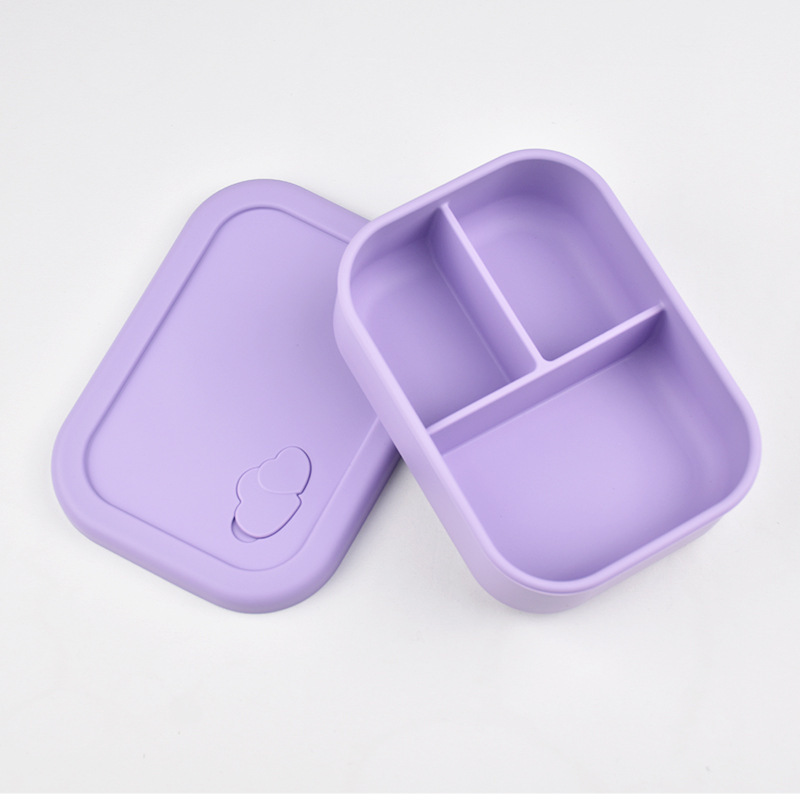 食品级硅胶饭盒可进微波炉加热学生上班族午餐盒分格便当盒保鲜盒|undefined