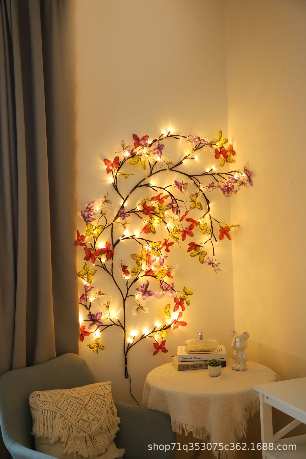 Lámpara de rama transfronteriza Lámpara de ratán Lámpara led Cadena de celebridades de Internet Decoración de la habitación Lámpara de colores Lámpara de serie Lámpara de modelado Lámpara de decoración navideña