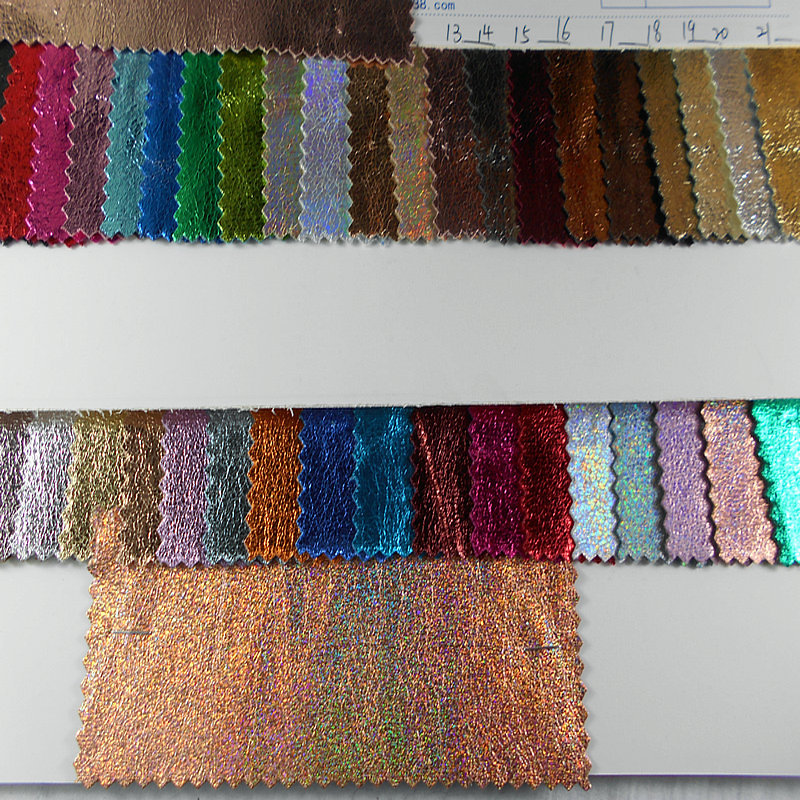 PU皮革镭射爆裂纹人造革洗水爆裂纹合成革龟裂纹鞋材时款手袋面料