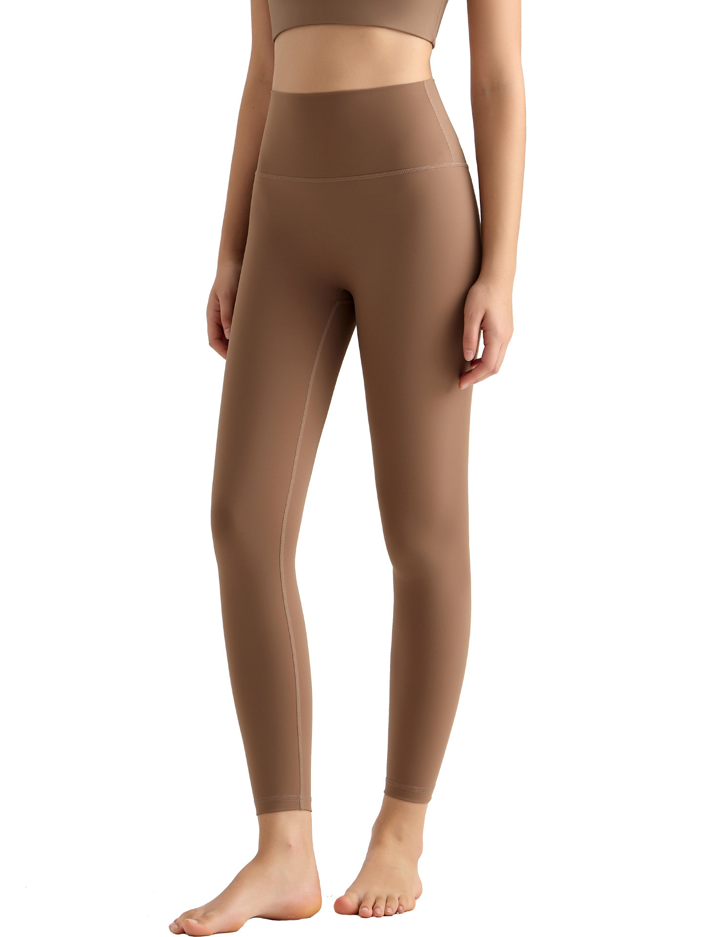 Pantalones de yoga Weiman para mujer, de otoño e invierno, de cintura alta, realzan los glúteos, sin líneas incómodas, pantalones de nueve puntos, leggings deportivos de secado rápido