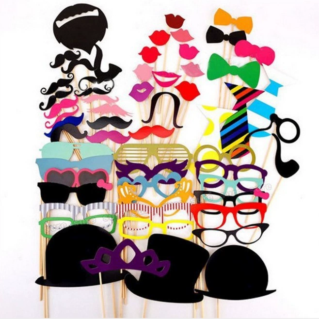 58-компонентный Свадебный Творческий реквизит для вечеринок борода забавная форма свадебные принадлежности 138 г