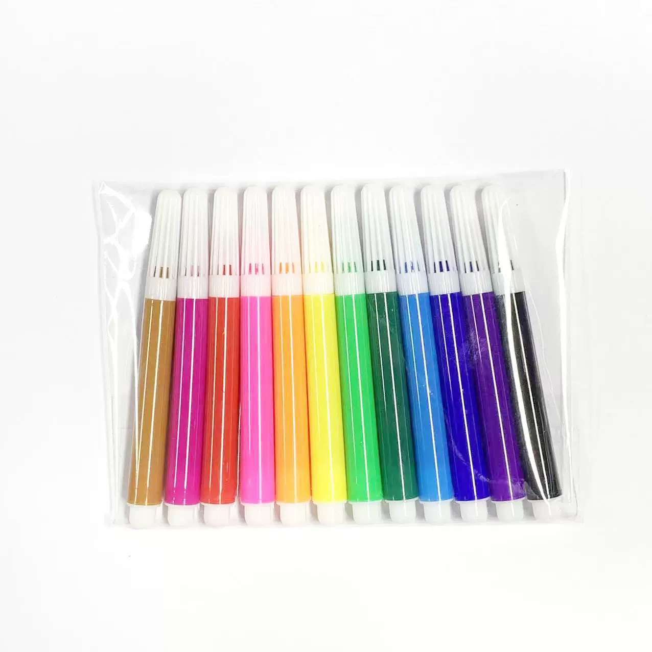 迷你水彩笔散笔 6色12色OPP袋包装 可水洗儿童DIY文具礼品水彩笔