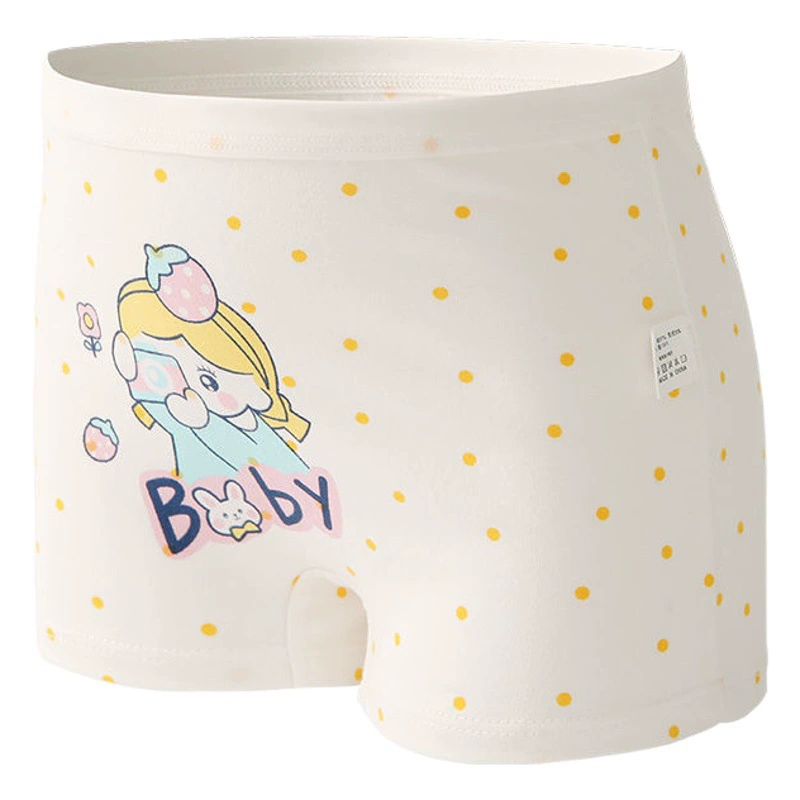 Детские трусики женские хлопчатобумажные маленькие девочки с четырьмя углами комфорта