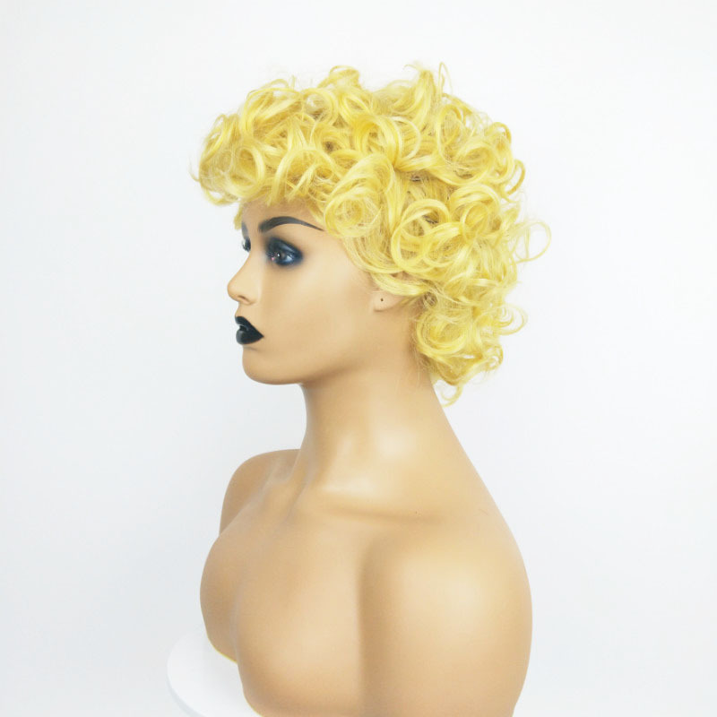 Women'S Gender Women's Fashion Casual High Temperature Wire Bangs Short Curly Hair Wigs
