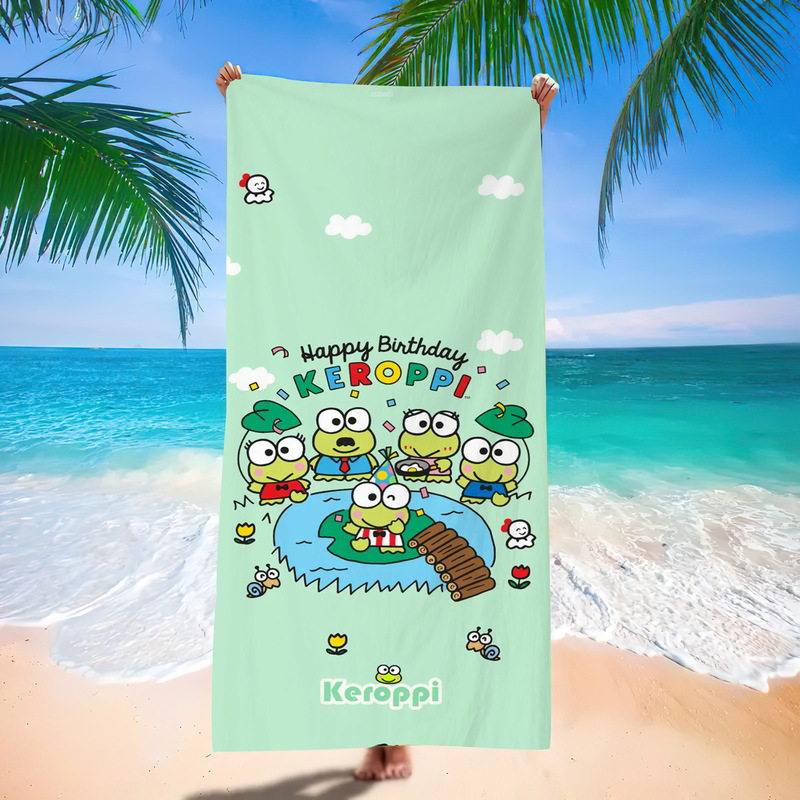 Cross-border cartoon printed microfiber sand-free beach towel large absorbent bath towel sports quick-drying towel
