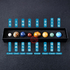 Natural Crystal Solar System Planets Agate Jade Stone Mineral Specimen Set Home Decor Gift Ornament