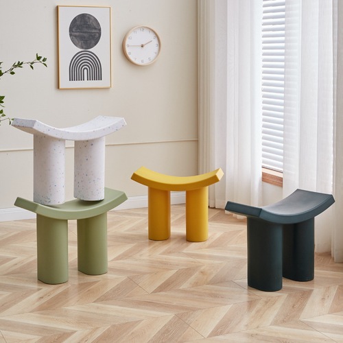 Dumbo stool living room bedroom step stool home bench door shoe changing stool simple small stool curved bench