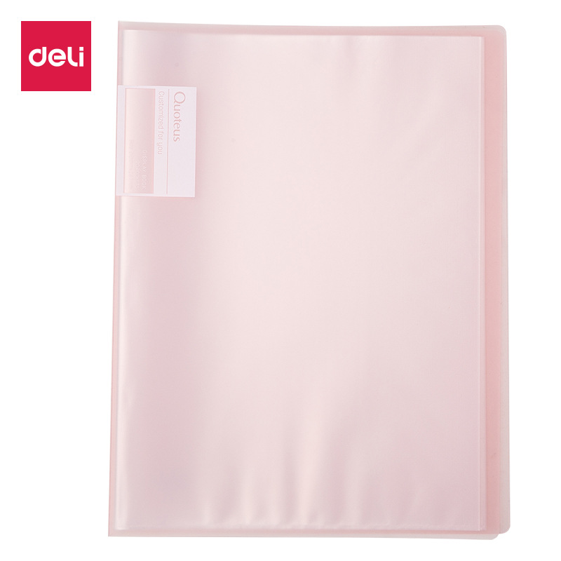 Deli 72457 libro de datos 20 páginas A4 estudiante carpeta insertar bolsa de almacenamiento de papel bolsa de almacenamiento de datos de múltiples capas