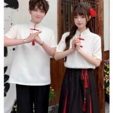 古风汉服班服套装初中生红歌比赛朗诵合唱演出服高中学生毕业校服