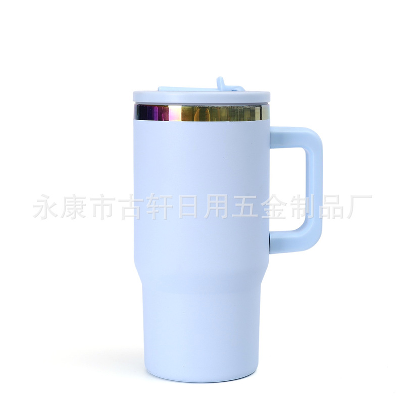新款20oz手柄汽车杯304双层不锈钢真空保温杯便携车载保冷冰霸杯|undefined