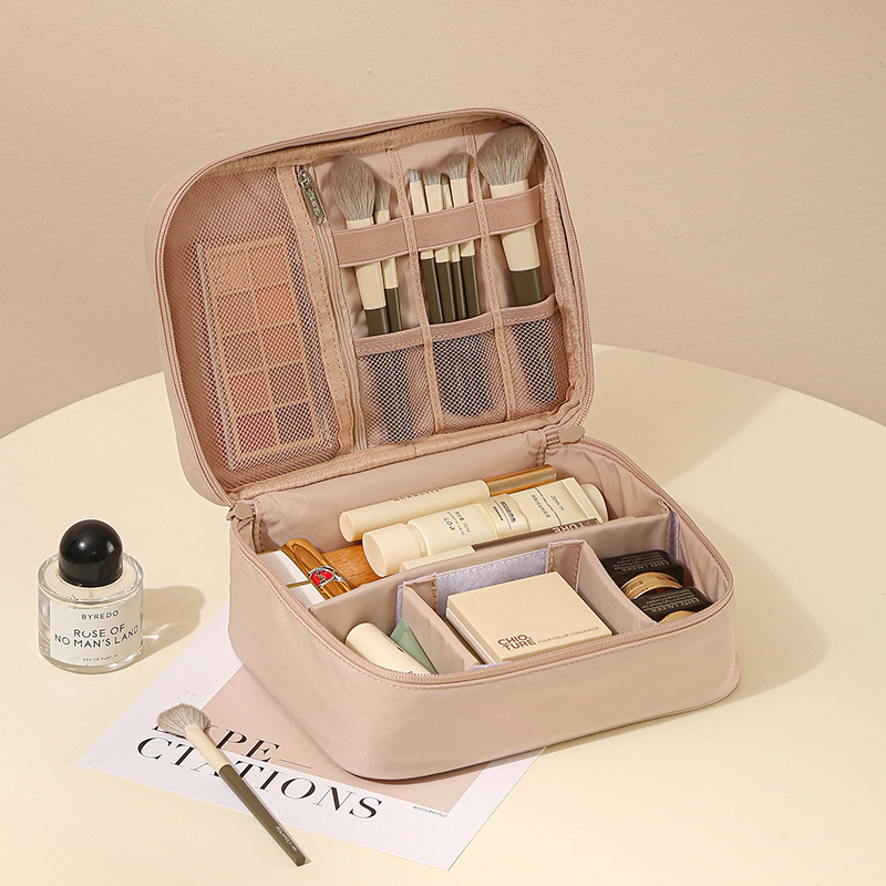 Bolsa de maquillaje de una sola capa T400 - polvo de melocotón de madera