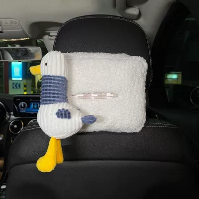 Car-mounted tissue box, hanging style, popular Car tissue box/set - no-specifications-lamb-wool-refueling-duck-model