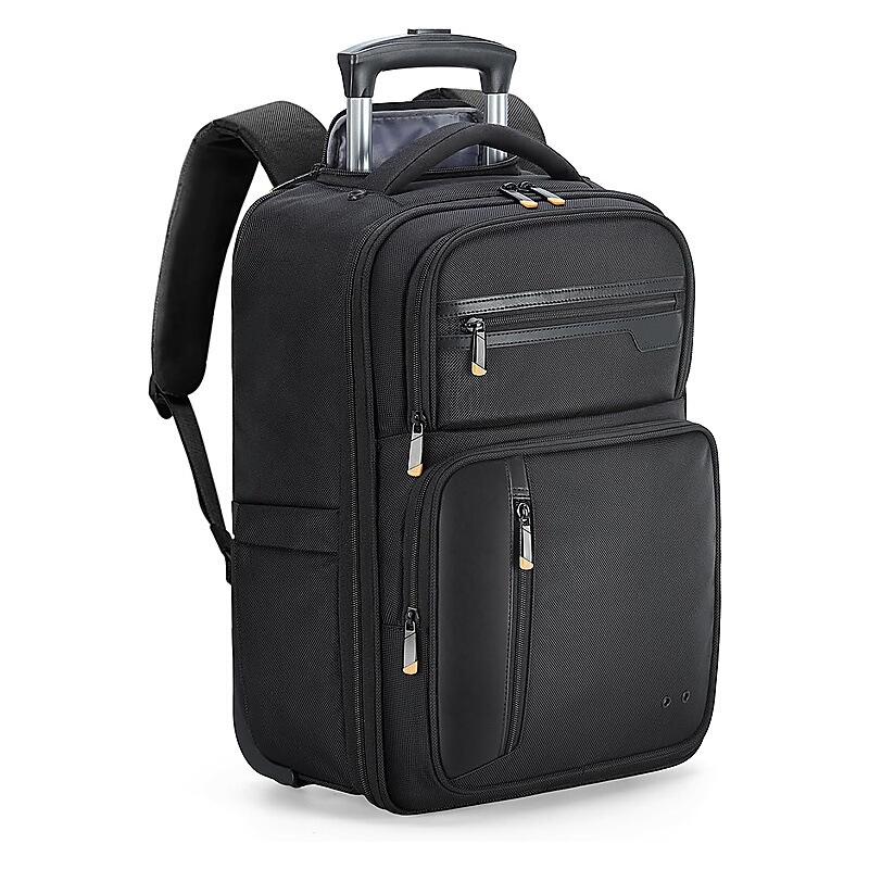 Cross-border new student document organizer rolling bag, multifunctional travel organizer bag, laptop bag with wheels