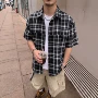 夏季宽松男士短袖衬衣