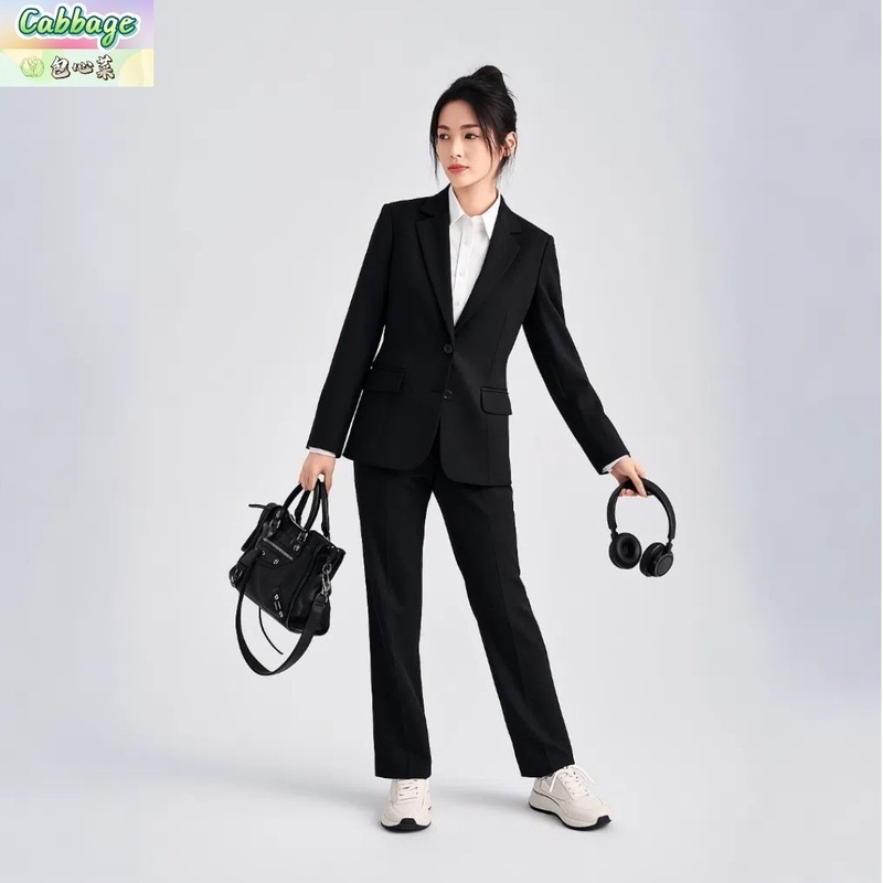 新款修身气质西装套装外套春秋西服职业装大学生面试工作服正装|undefined