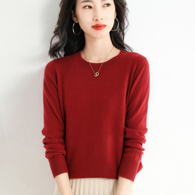 跨境2025秋冬新款打底衫毛衣女長袖大碼女裝內搭上衣針織衫服飾冬