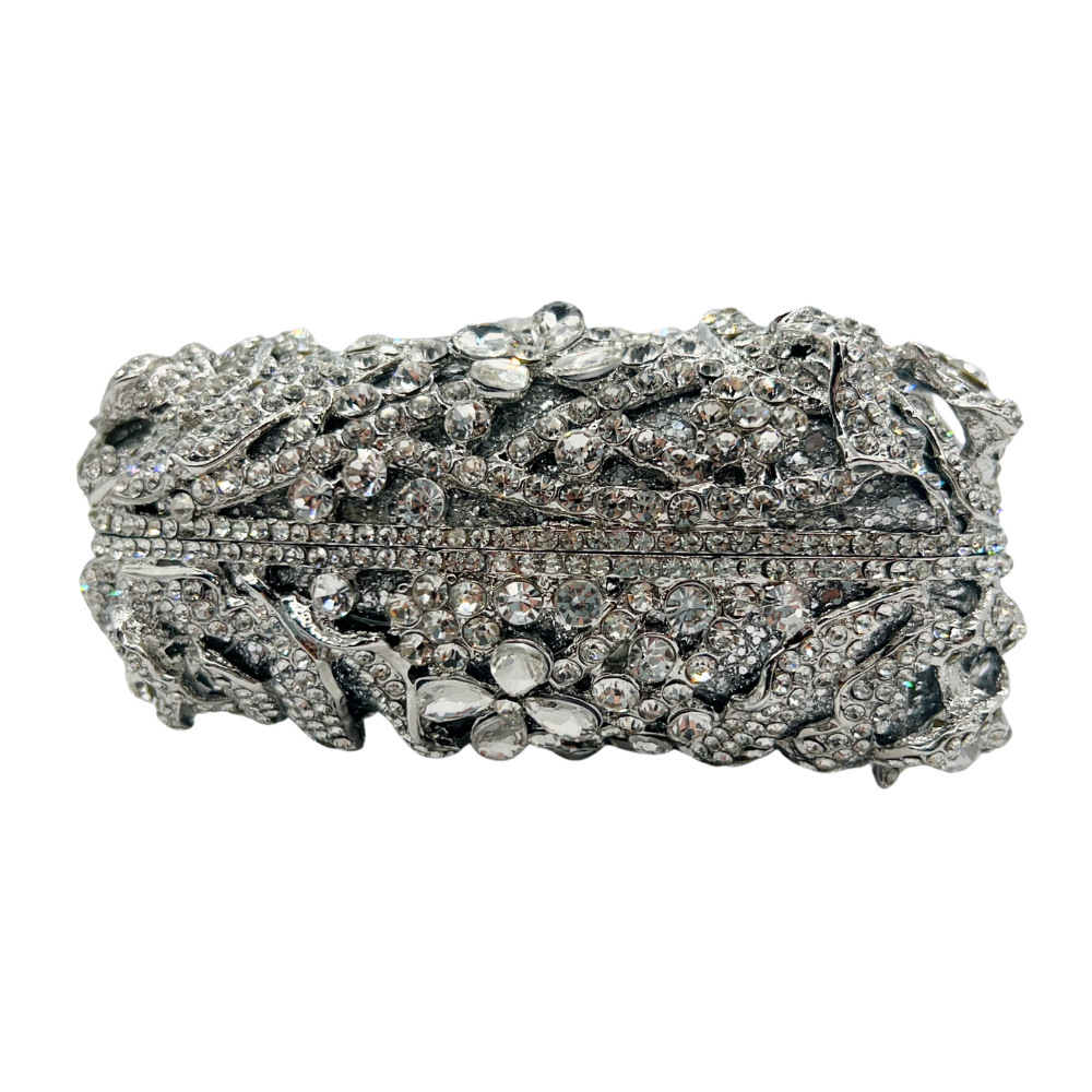 Crystal clutch nuevo hueco rosa con diamantes bolsas de banquete de diamantes bolsas de moda duras