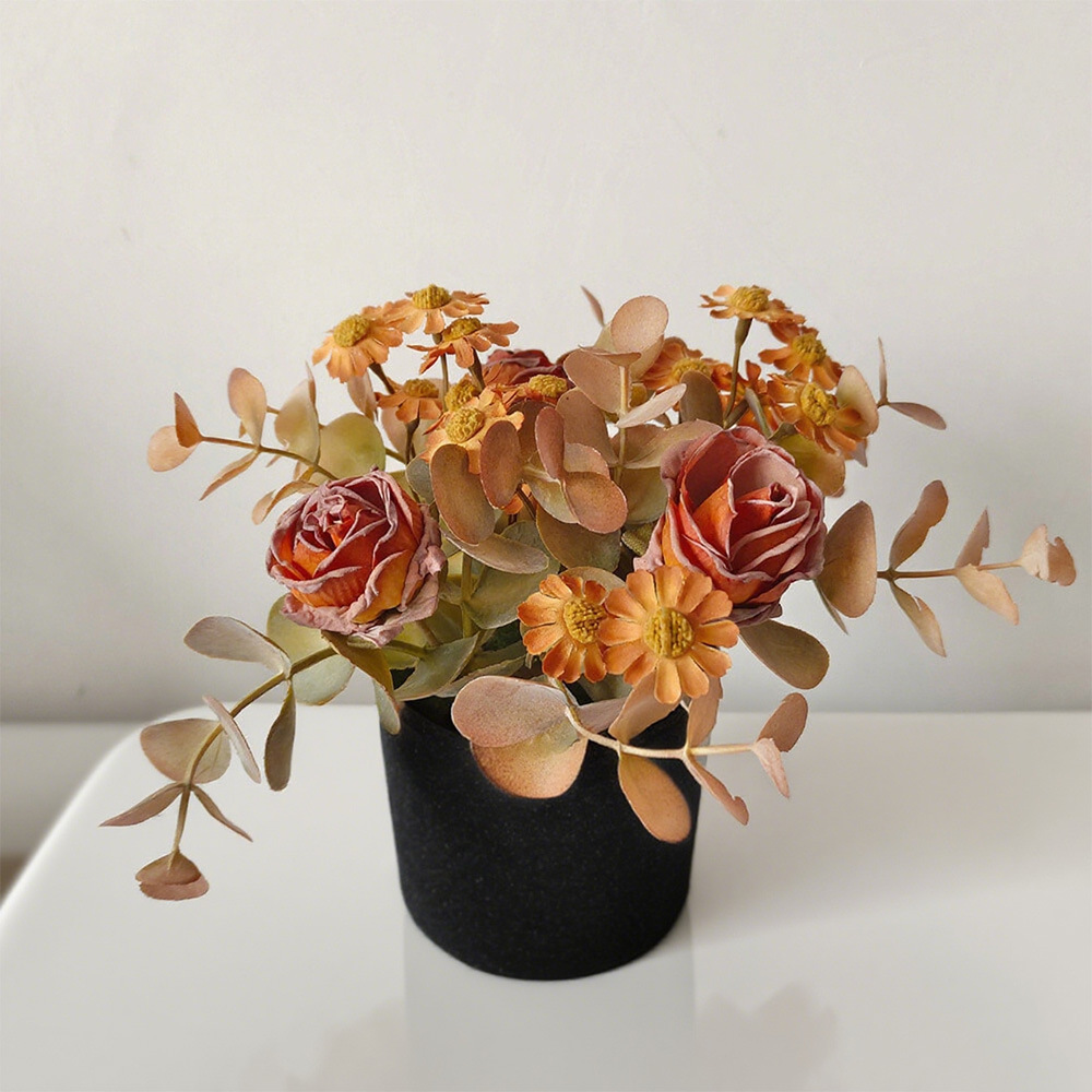 Burbuja rosa camomilla bonsai pequeña decoración de sala de estar fresca tela de seda transfronteriza amazónica flor eterna yugari