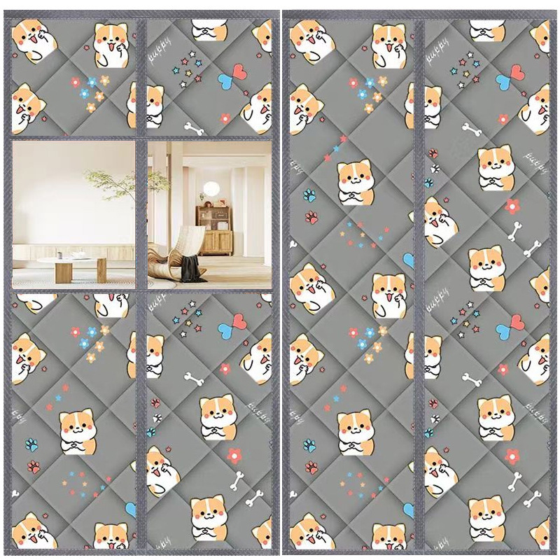 Winter Cotton Door Curtain Thickened Household Air Conditioner Warm Insulation Windproof Partition Curtain Windproof Cold-proof Hole-free Self-priming Curtain Winter Cotton Door Curtain Thickened Household Air Conditioner Warm Insulation Windproof Partition Curtain Windproof Cold-proof Hole-free Self-priming Curtain