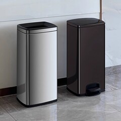 商用ステンレスゴミ箱ホテル会社廊下大容量50リットルデパートトイレ直投紙桶30L
