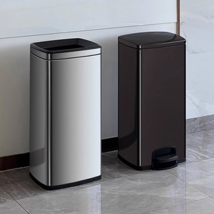 Commercial stainless steel trash can hotel company corridor large capacity 50 liters shopping mall toilet direct throw paper bucket 30L