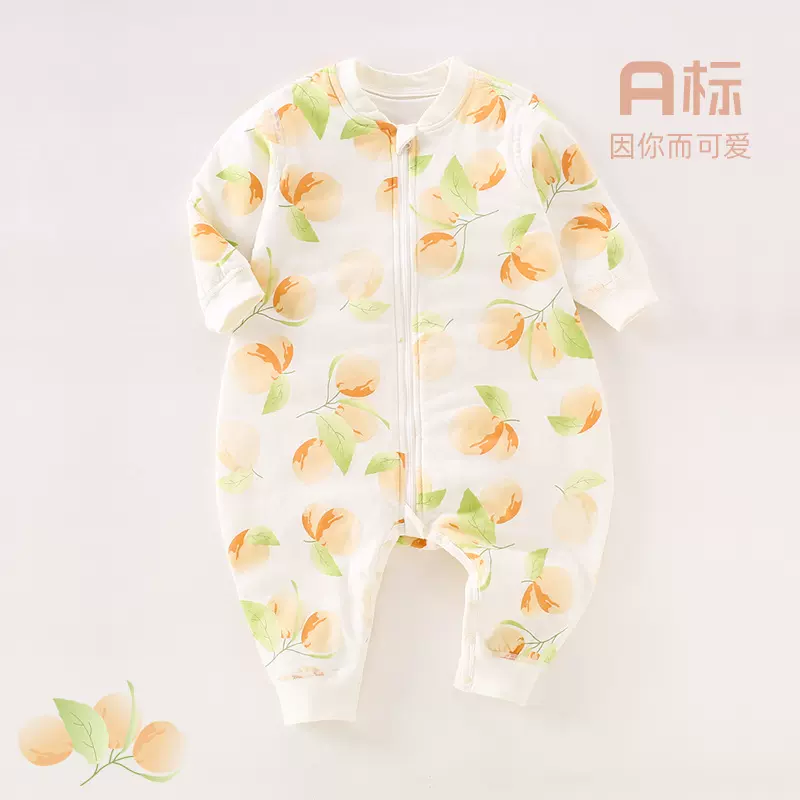 婴儿睡袋a类春秋冬季40g夹棉保暖睡衣拉链儿童防踢被宝宝分腿睡袋