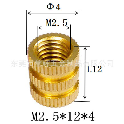 Injection-plastic copper nut m3 rolling copper nuts embedded copper…