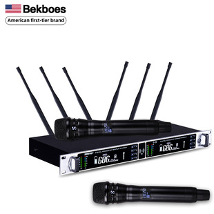 Long-Distance One-To-Two Professional Performance U-Segment Ktv Lavalier Head-Mounted 800m True Diversity Wireless Microphone
