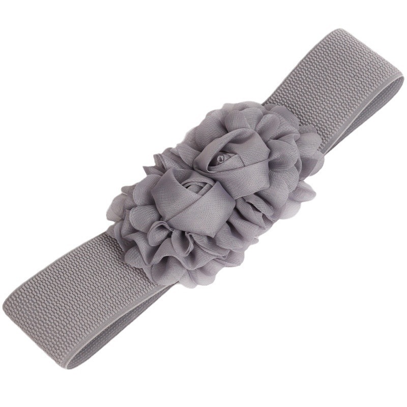 Cinturón elástico de las mujeres decorativas de todo fósforo simple de las mujeres de ancho de gasa Rosa elástico cintura sello de las mujeres 60g