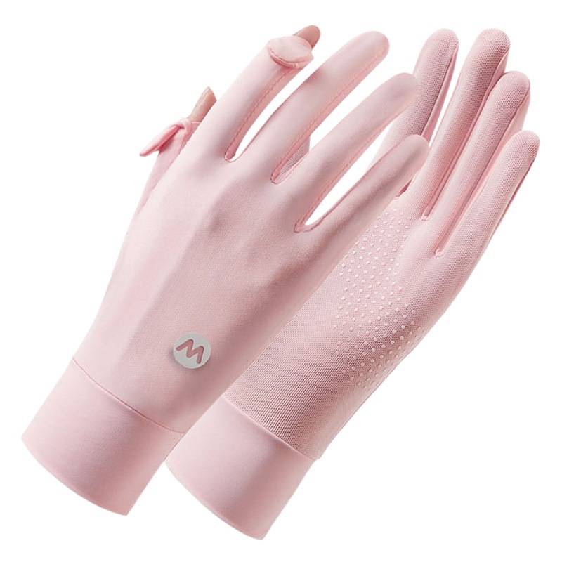 Thin Ice Silk Sun Protection Gloves, Non-Slip, Touch Screen Compatible, Suitable for Cycling and Driving, Summer Sun Protection Gloves for Women, Uv Protection D221