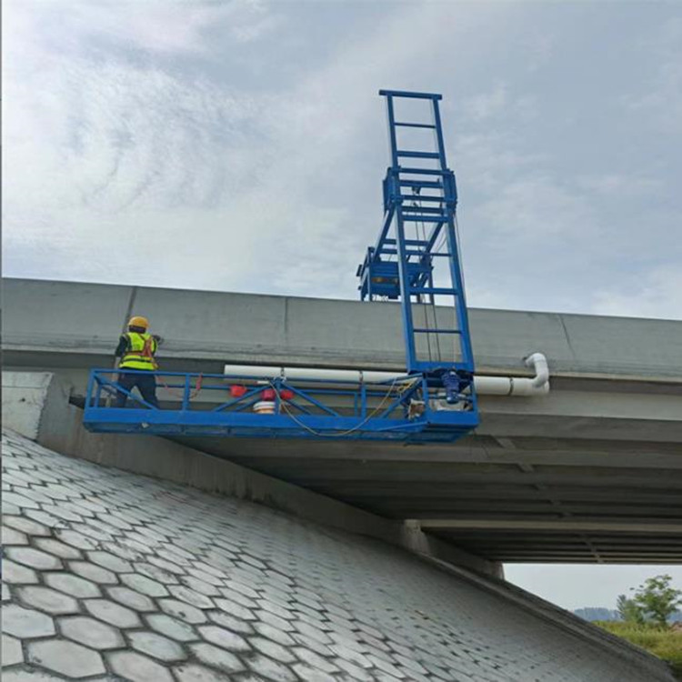 桥梁两侧落水管可旋转施工台车  高空作业桥梁作业车