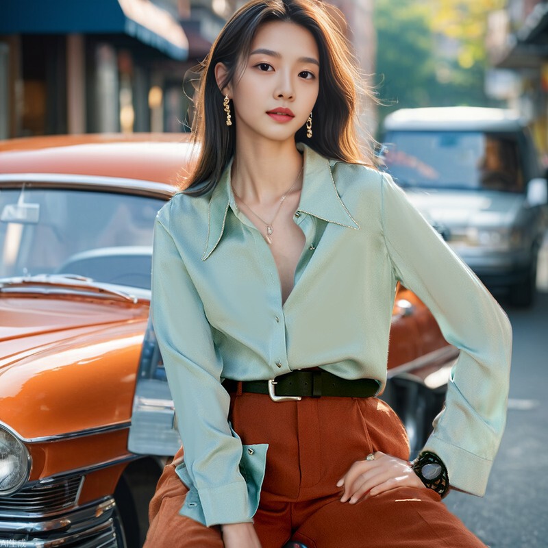 French Chic Design Top 2025 Spring New Style Inner Silk Shirt Women's Autumn and Winter Loose Long-Sleeved Shirt