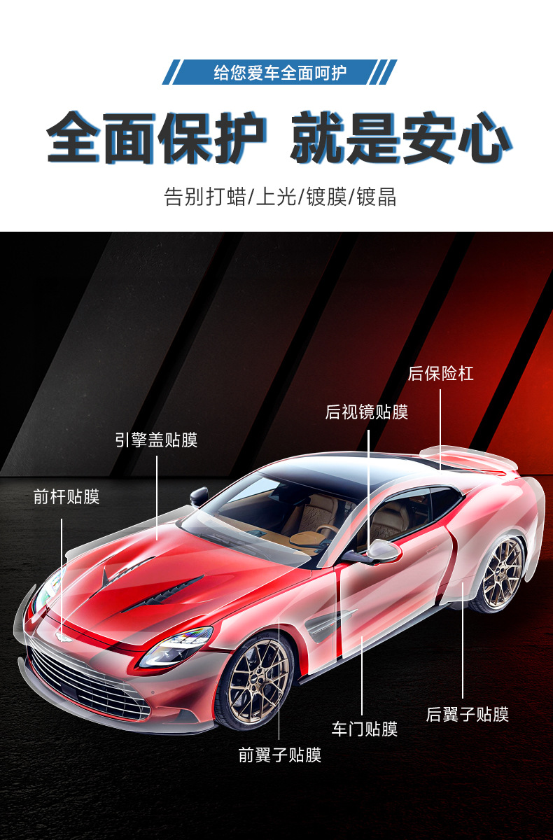 Invisible car clothing tpu car paint protection car clothing film anti-scratch self-healing transparent protection whole car invisible car clothing