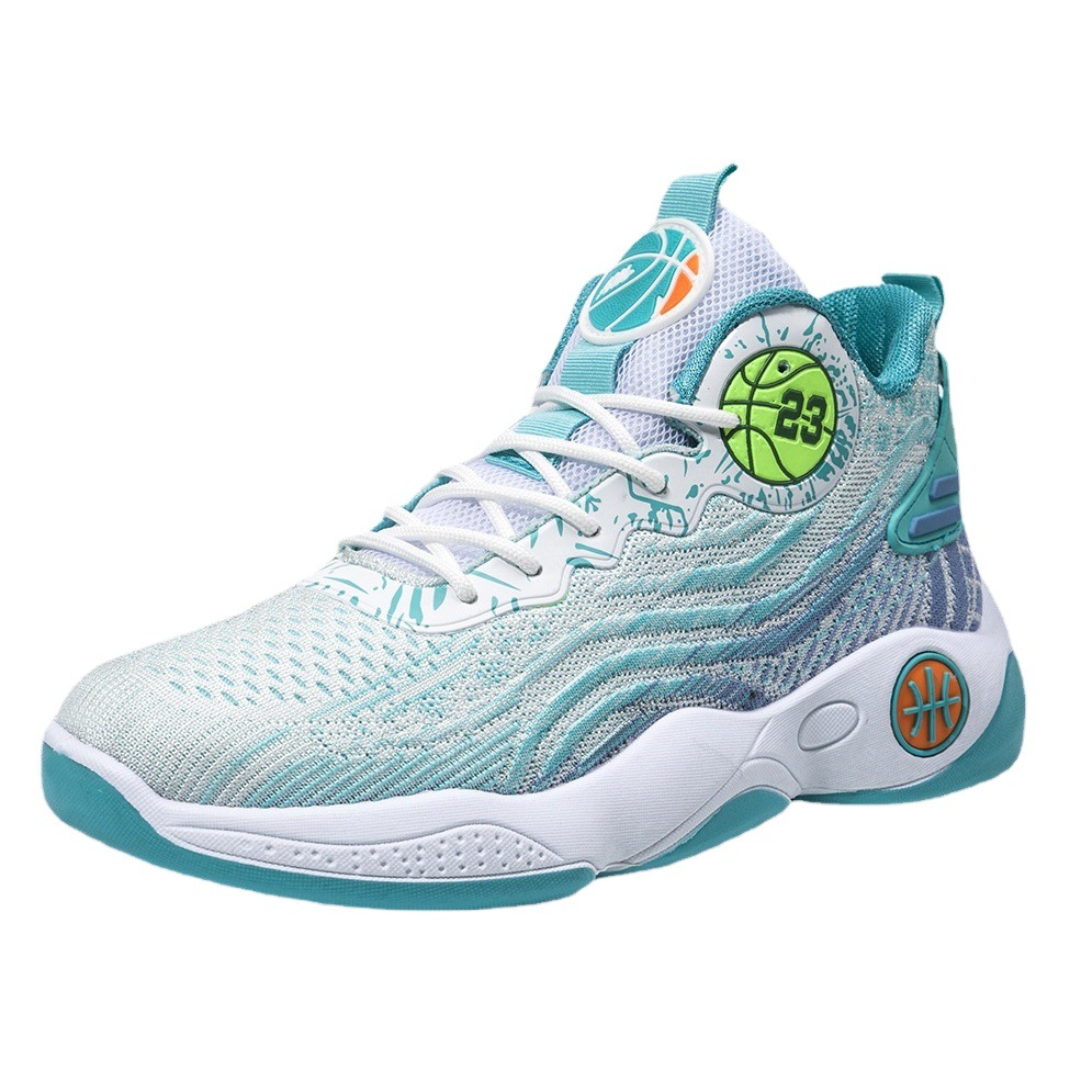 Zapatos de hombre transfronterizos nuevos zapatos deportivos transpirables de verano modelos de comercio exterior zapatos de baloncesto de malla ligeros y cómodos de todo fósforo