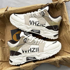 Stylish Men's Shoes 2024 New Spring and Autumn Versatile Casual High-Top Sports Shoes Men's Height Increasing Thick Sole Dad Shoes