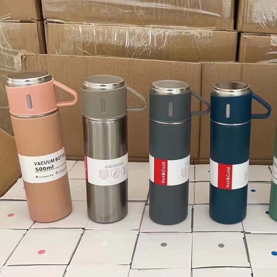 跨境304不锈钢保温杯单杯小茶盖一杯一盖手提盖直身杯