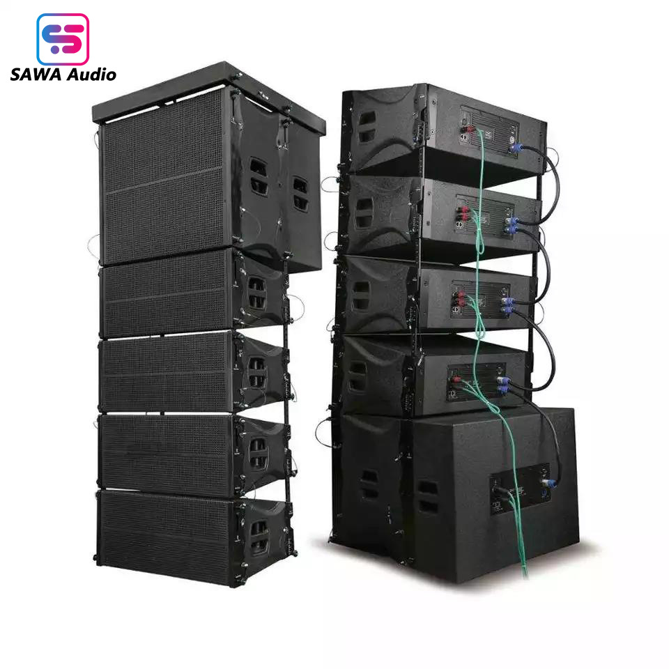 Ventas directas de fábrica doble de 10 pulgadas altavoz de matriz de línea profesional etapa de audio al aire libre rendimiento Bar sala de conferencias Altavoz profesional