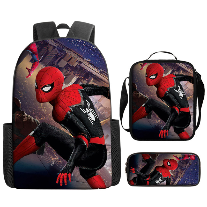 Cross-border nuevo Marvel Spider-Man mochila de estudiantes de primaria y secundaria mochila de dibujos animados de gran capacidad mochila de almuerzo