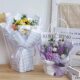 Factory direct flower handbag transparent flower packaging bag high sense waterproof and dustproof pp gift box bouquet bag