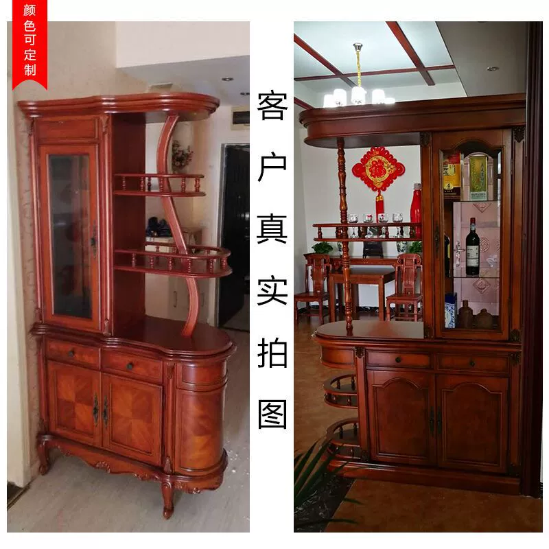 Американский solid wood винный шкаф-поделение для гостиной, прихожей, двойной стилистики европейский стиль, прихожая, ветеринар