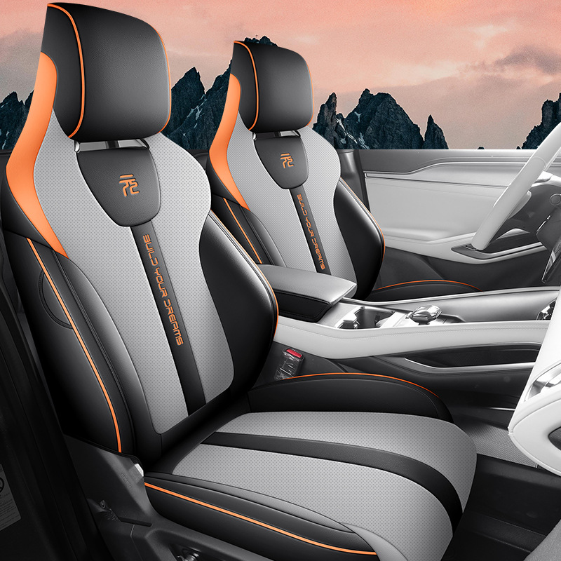 BYD BYD Yuan UP Car Seat Cushion Four Seasons Universal Full Coverage Leather Seat Cover (Modelə uyğun (Original) oturacaq örtükləri) - note-car-model-year-rear-row-half-cover