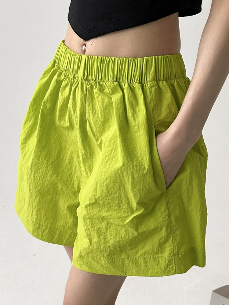 2025 новых летних шорт для женщин, свободные, повседневные, утягивающие, универсальные, спортивные, быстросохнущие, тонкие широкие брюки для путешествий.