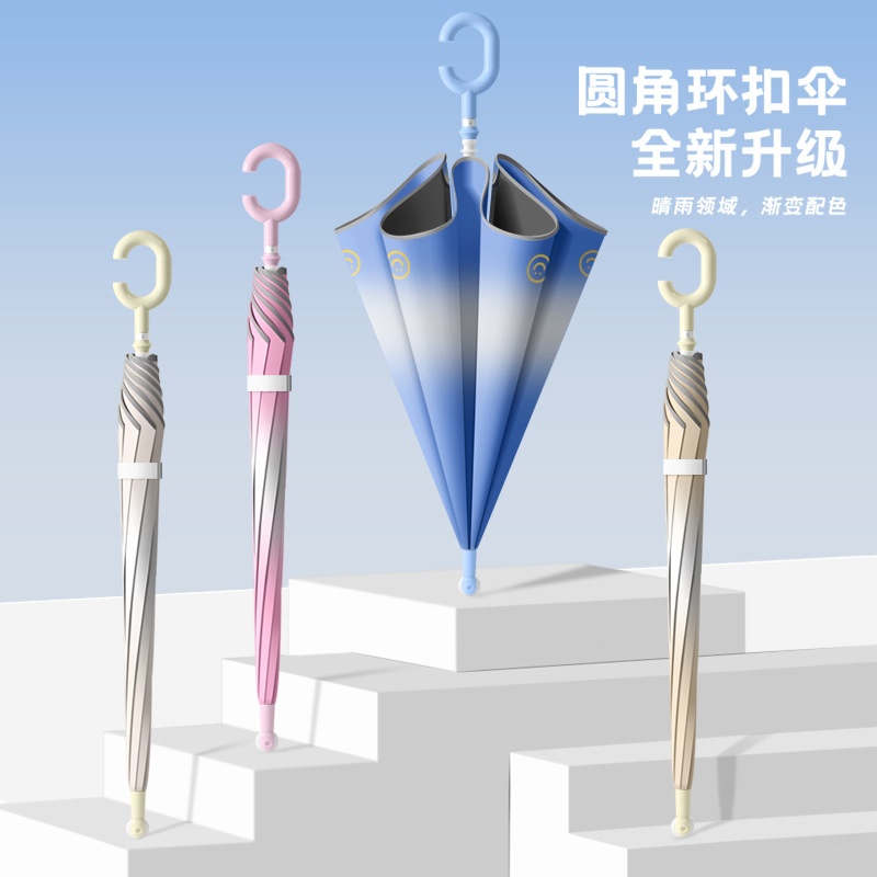 Cute Children's Umbrella with Straight Handle, Rounded Corners, and Wheels, Suitable for Boys and Girls in Kindergarten and Elementary School, Cartoon Design, Special for Kids Going to School